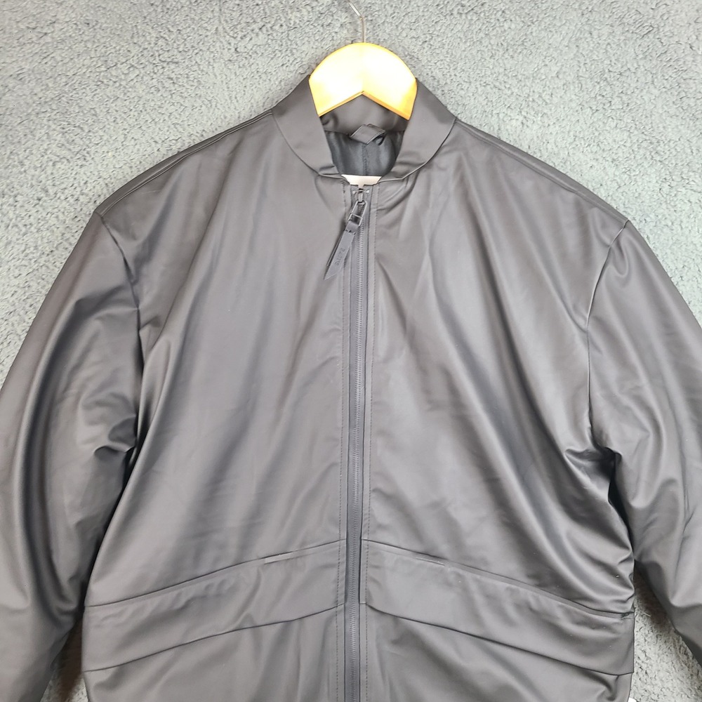 Rains Thermal Bomber Jacket Black Waterproof Insulated Coat XXS/XS - Picture 2 of 8